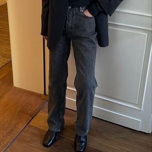 Vintage Levi’s 531 80's 90's high-waisted washed-black jeans. 🖤